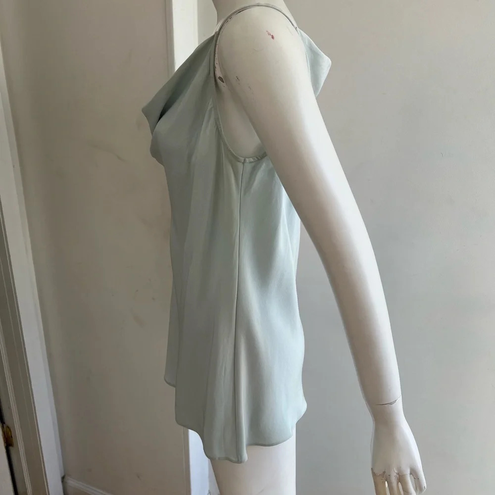 Derek Lam 100% Silk Cowl Neck Blouse Cami Top Sz 10 NWT Quiet Luxury Minimalist - Picture 3 of 11